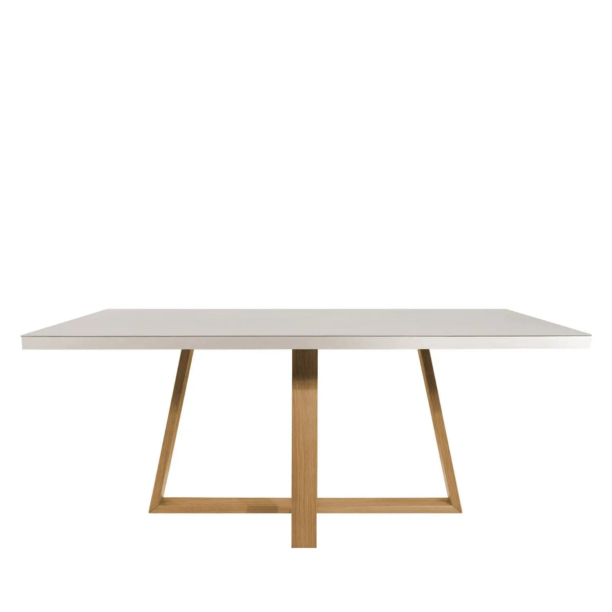 Homedock Mesa de Jantar Mara 180 cm - Cinamomo c/ Vidro Off White Moveis