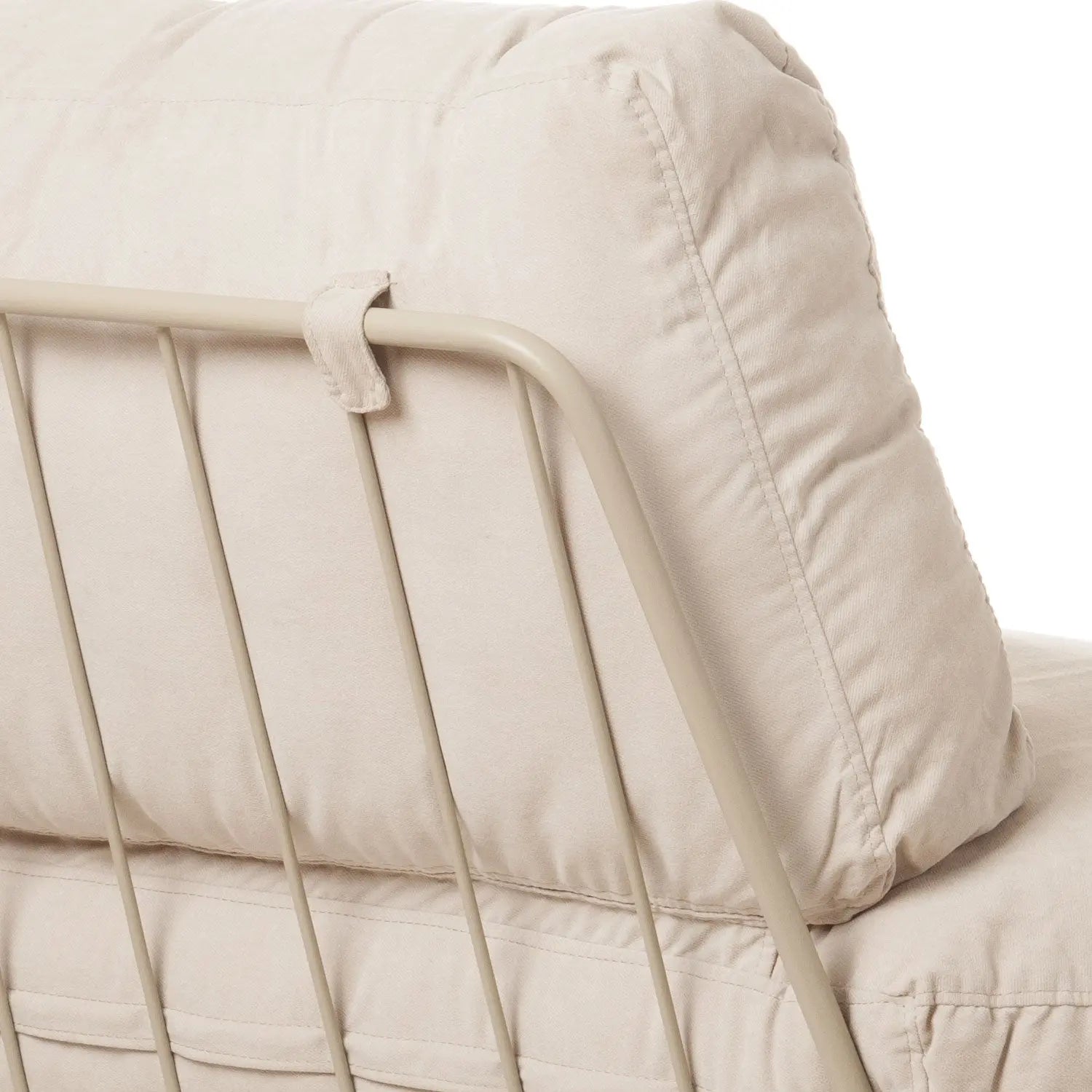 Homedock Namoradeira Down 135 cm - Linho Off White c/ Taupe Linee