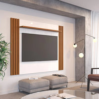 Homedock Painel para TV Allure 180 cm - Natural c/ Branco Gloss Moveis