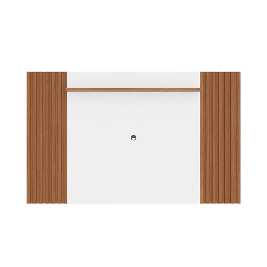 Homedock Painel para TV Allure 217 cm - Natural c/ Branco Gloss Móveis Provincia