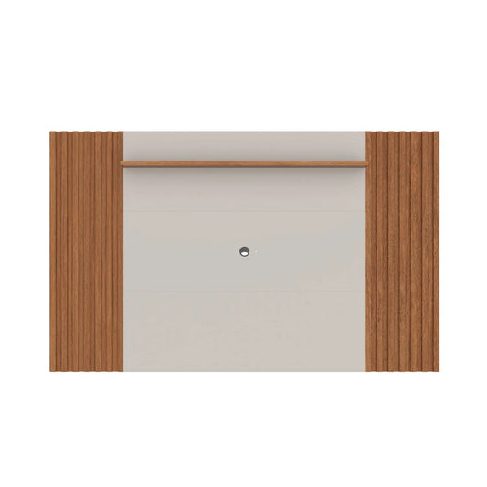 Homedock Painel para TV Allure 217 cm - Natural c/ Off White Fosco Moveis