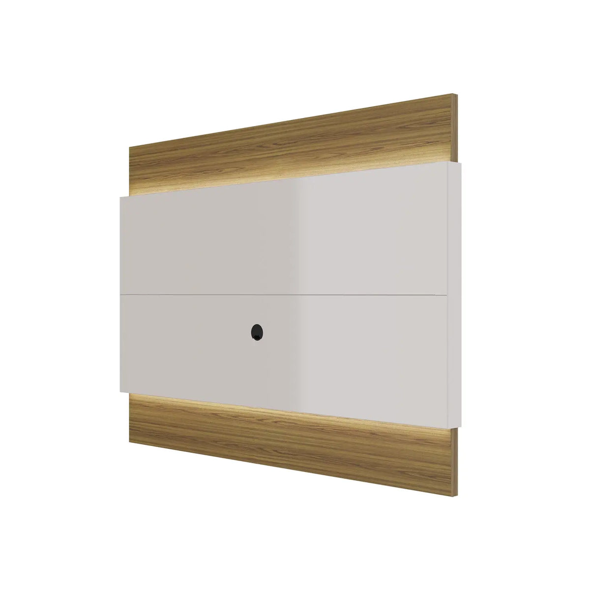 Homedock Painel para TV New Lincoln 184 cm - Freijó c/ Off White Gloss Móveis Provincia