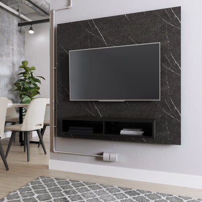 Homedock Painel para TV Urban 135 cm - Portoro c/ Preto Fosco Moveis