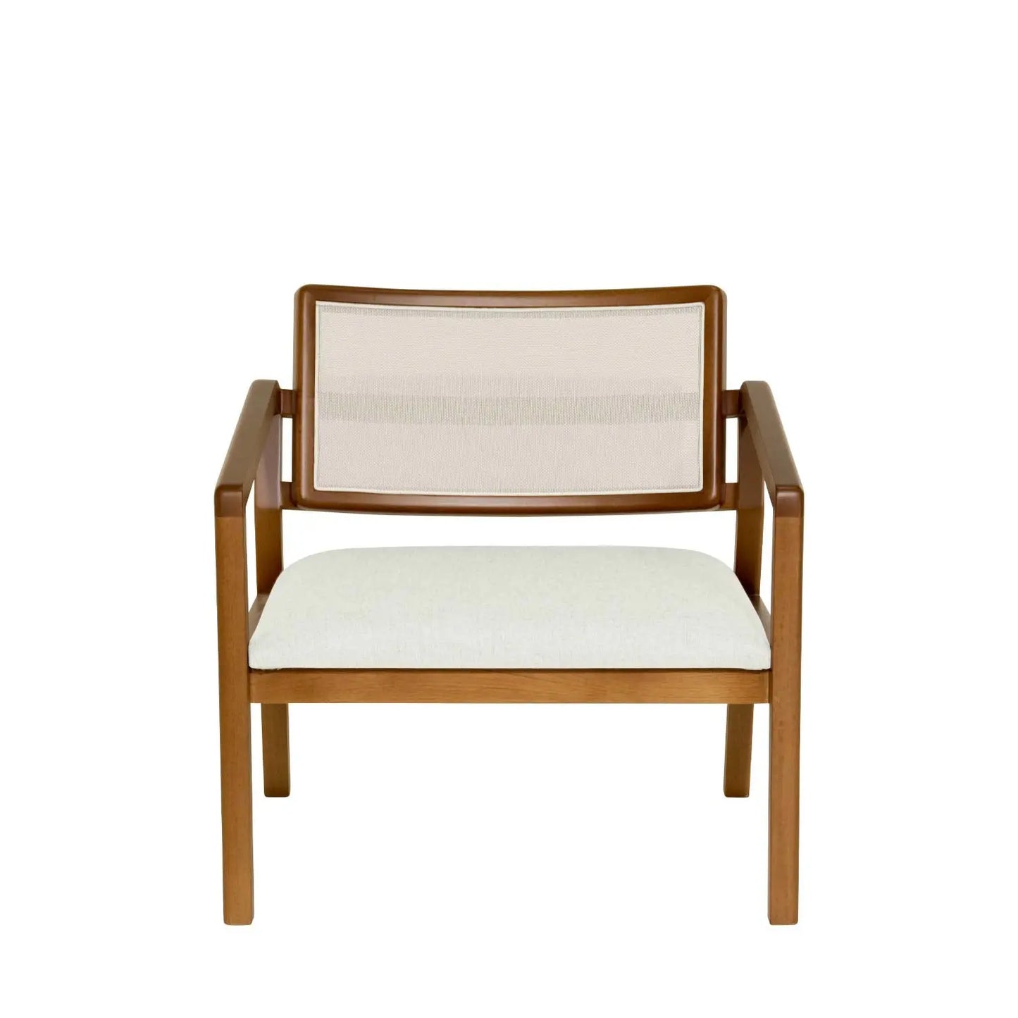 Homedock Poltrona Fit - Linho Off White c/ Natural Carmo