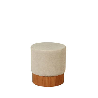 Homedock Puff Ellis 40 cm - Linho Capuccino Criativa