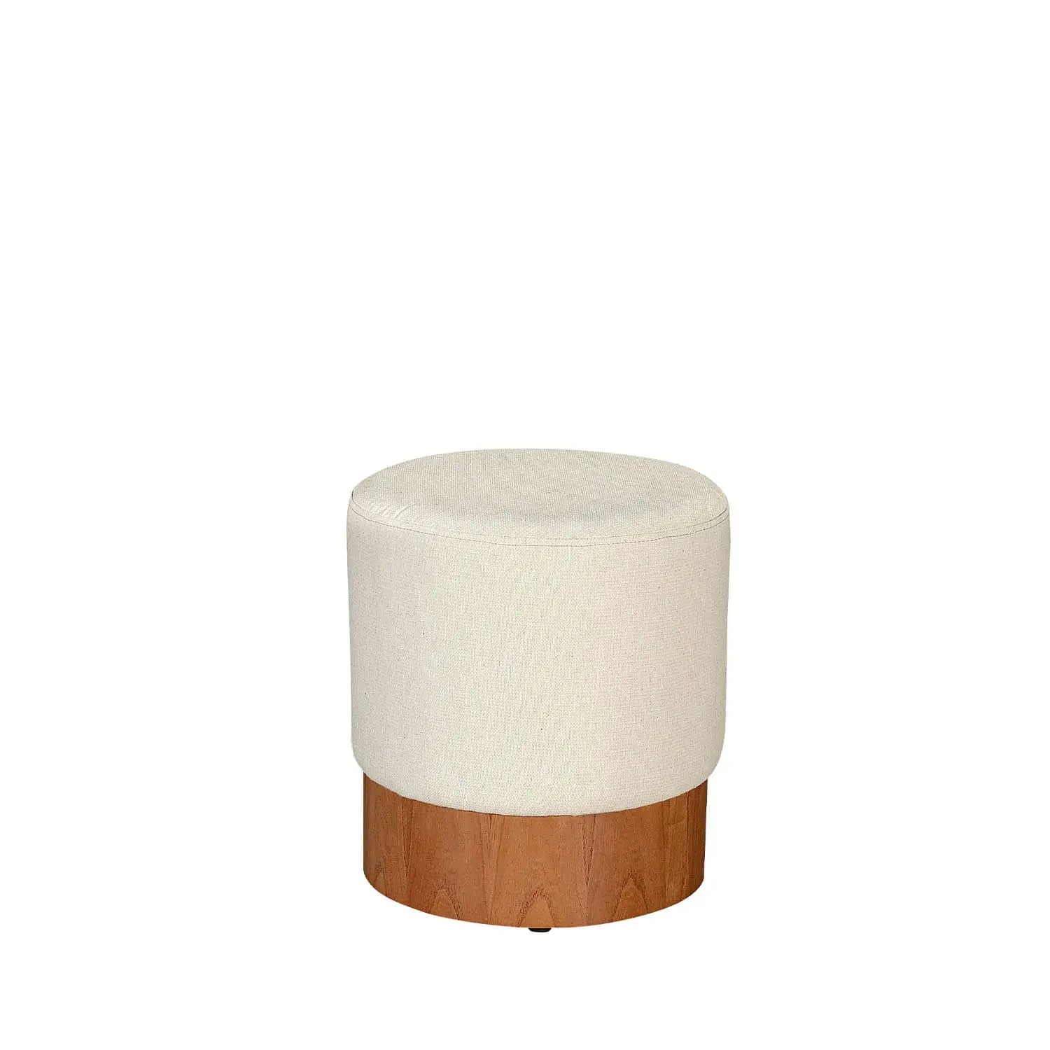 Homedock Puff Ellis 40 cm - Linho Texturizado Cru Criativa