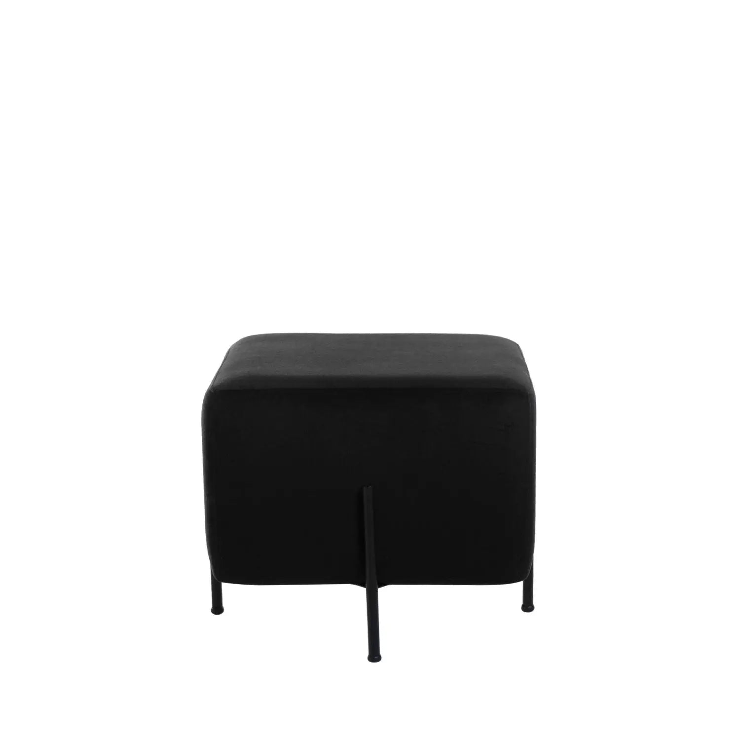 Homedock Puff Kennedy Veludo Preto 45 cm - Preto Combinare