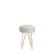 Puff Mencia Veludo Off White 38 cm - Dourado