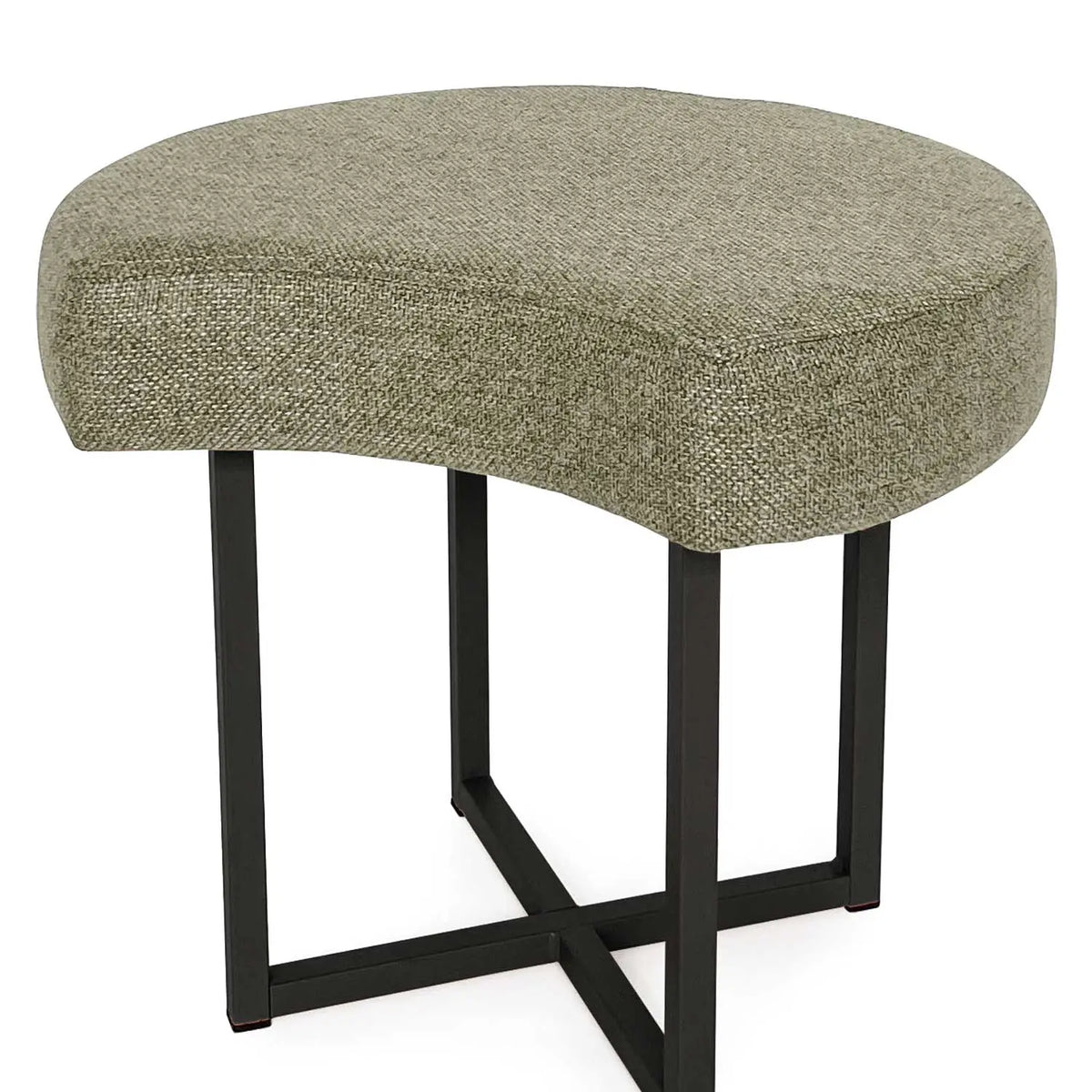 Homedock Puff Nino 46 cm  Preto c/ Trama Verde Musgo Linee