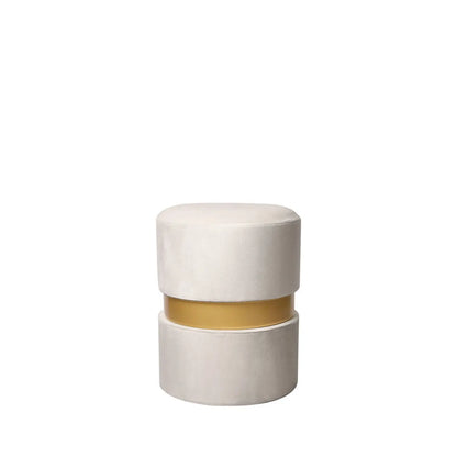 Homedock Puff Noah Veludo Off White 38 cm - Gold Higor