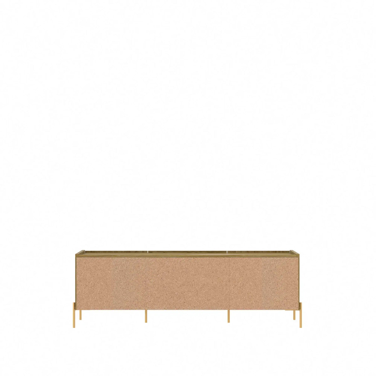 Homedock Rack Jasper 185 cm - Freijó c/ Dourado Móveis Provincia