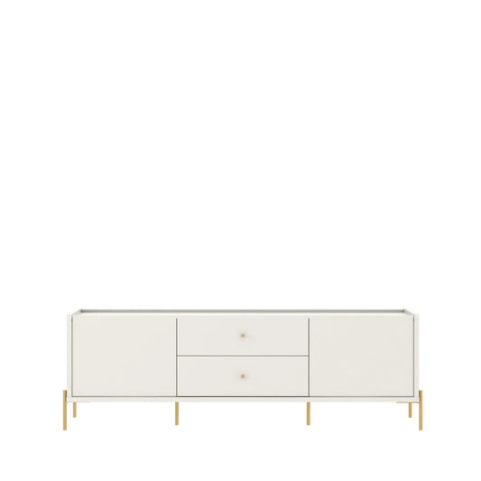 Homedock Rack Jasper 185 cm - Off White Fosco c/ Dourado Móveis Provincia