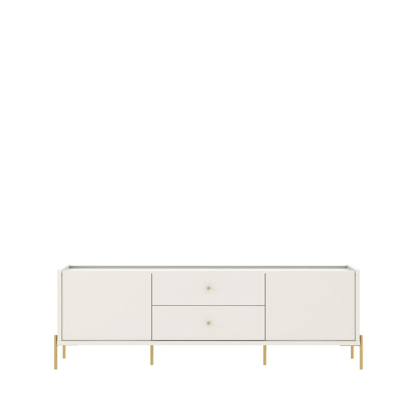 Homedock Rack Jasper 185 cm - Off White Fosco c/ Dourado Móveis Provincia