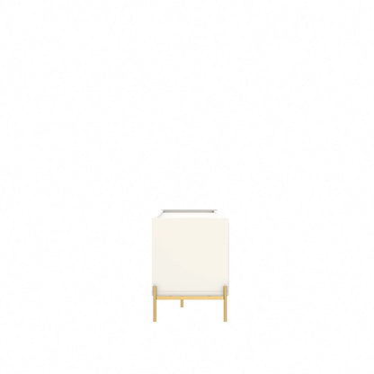 Homedock Rack Jasper 185 cm - Off White Fosco c/ Dourado Móveis Provincia