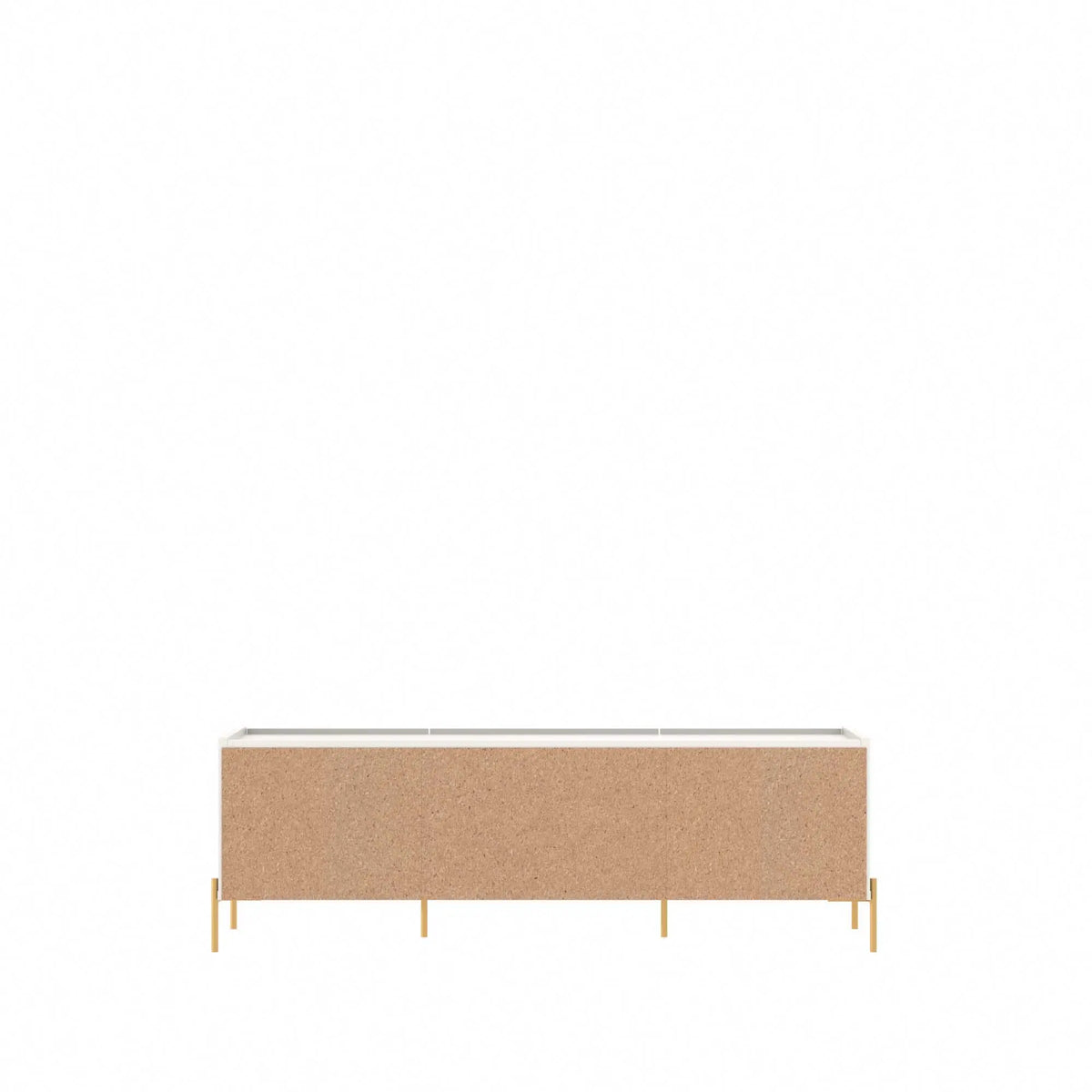 Homedock Rack Jasper 185 cm - Off White Fosco c/ Dourado Móveis Provincia