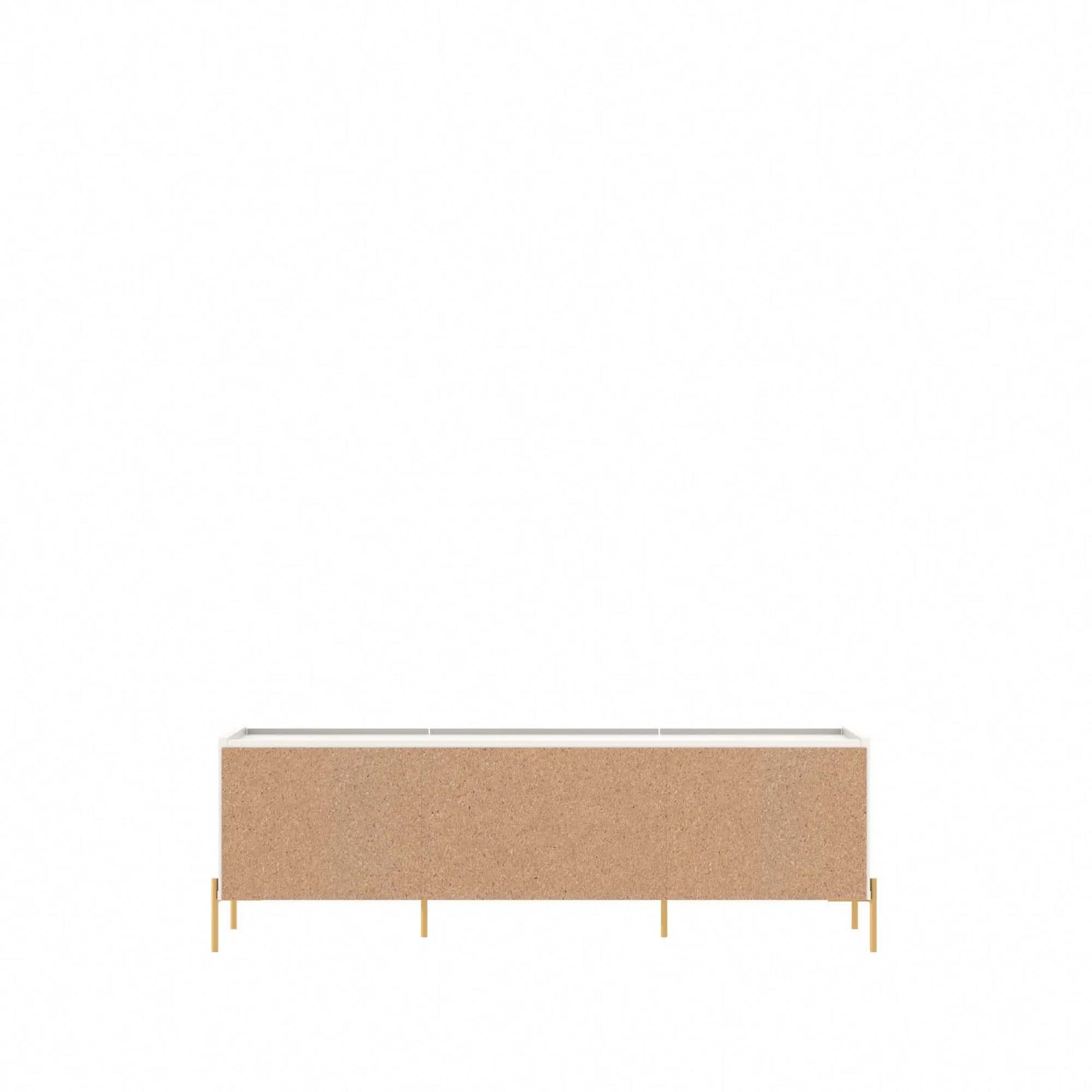 Homedock Rack Jasper 185 cm - Off White Fosco c/ Dourado Móveis Provincia