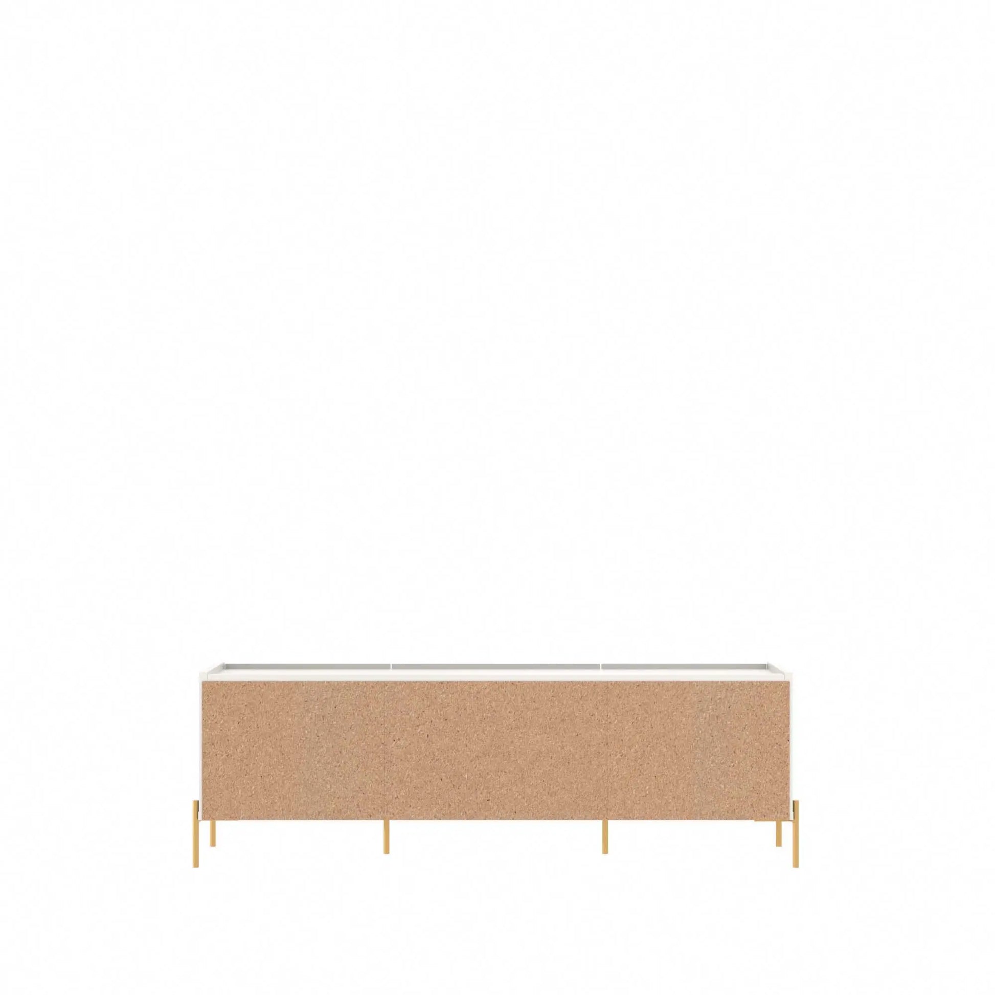 Homedock Rack Jasper 185 cm - Off White Fosco c/ Dourado Móveis Provincia