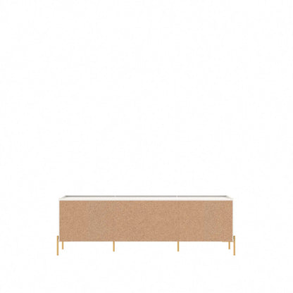 Homedock Rack Jasper 185 cm - Off White Fosco c/ Dourado Móveis Provincia