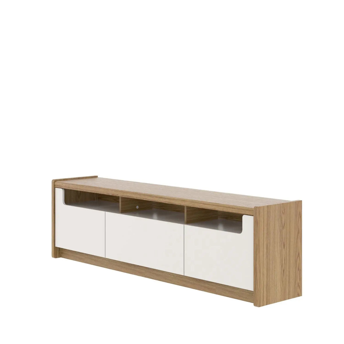 Homedock Rack Oslo 185 cm - Freijó c/ Off White Móveis Provincia