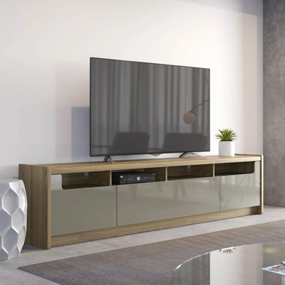Homedock Rack Oslo 220 cm - Freijó c/ Grigio Móveis Provincia