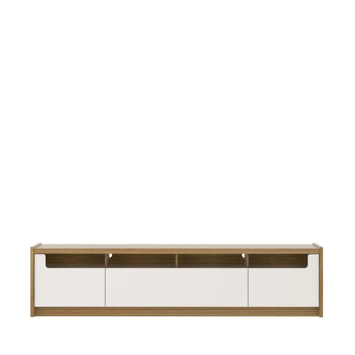 Homedock Rack Oslo 220 cm - Freijó c/ Off White Móveis Provincia