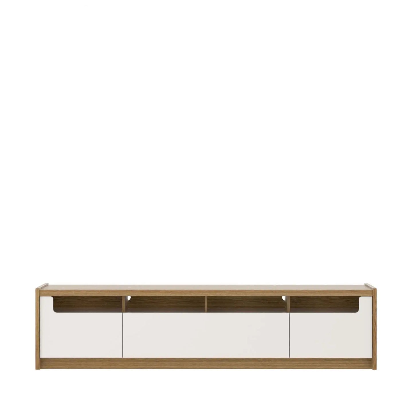 Homedock Rack Oslo 220 cm - Freijó c/ Off White Móveis Provincia