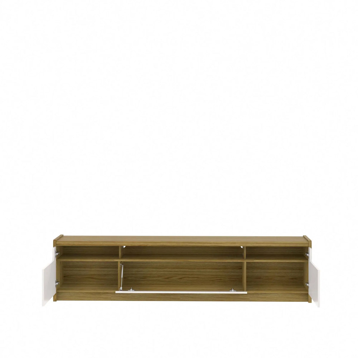 Homedock Rack Oslo 220 cm - Freijó c/ Off White Móveis Provincia