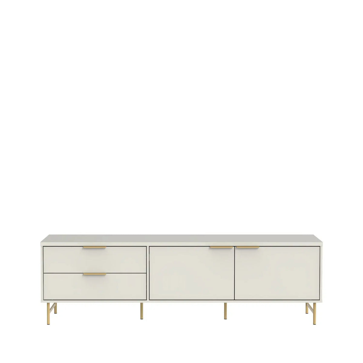 Homedock Rack Yves 184 cm - Off White Fosco c/ Dourado Móveis Provincia