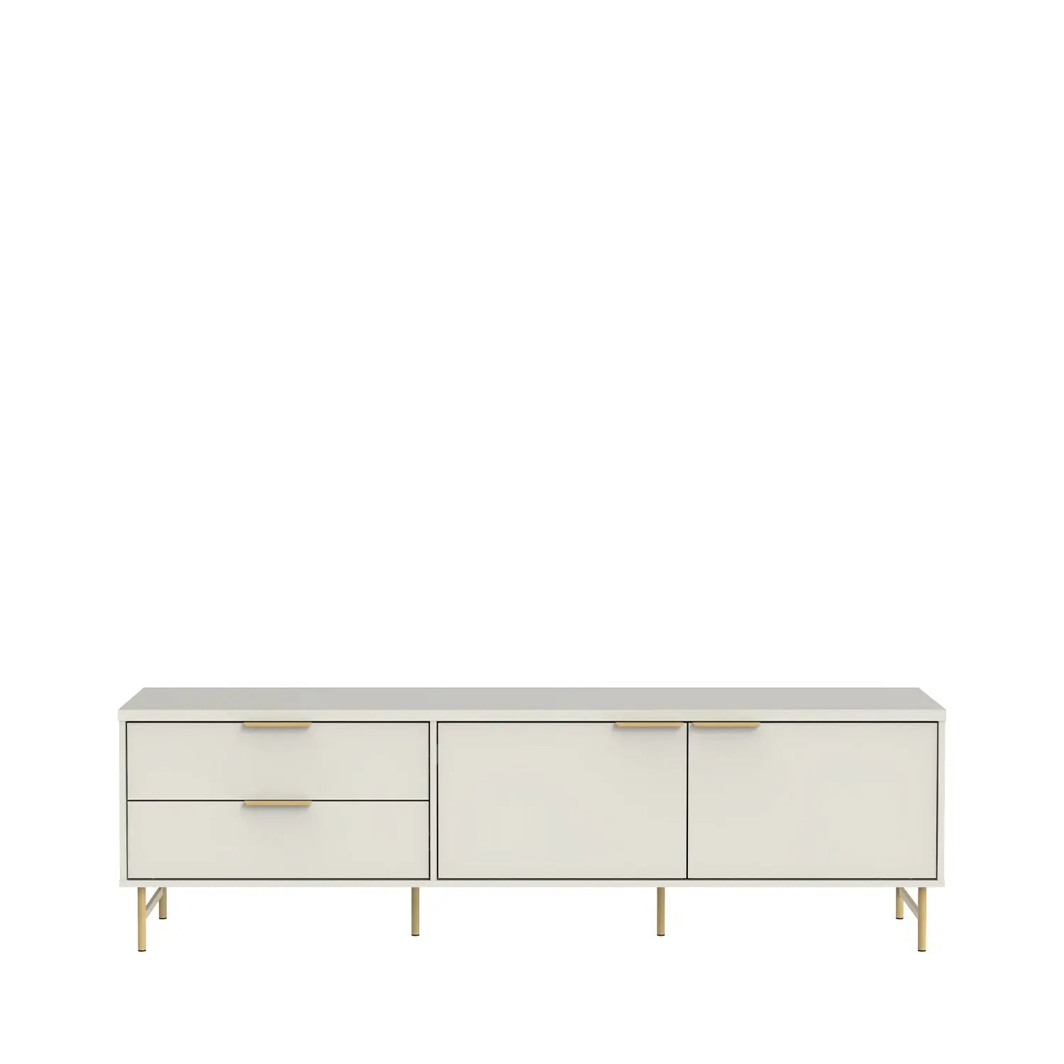 Homedock Rack Yves 184 cm - Off White Fosco c/ Dourado Móveis Provincia