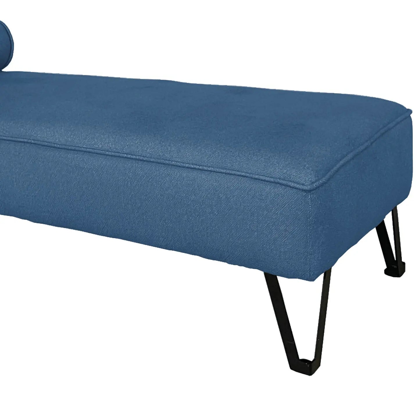 Homedock Recamier Salerno 158 cm - Suede Texturizado Azul Jeans Mundo