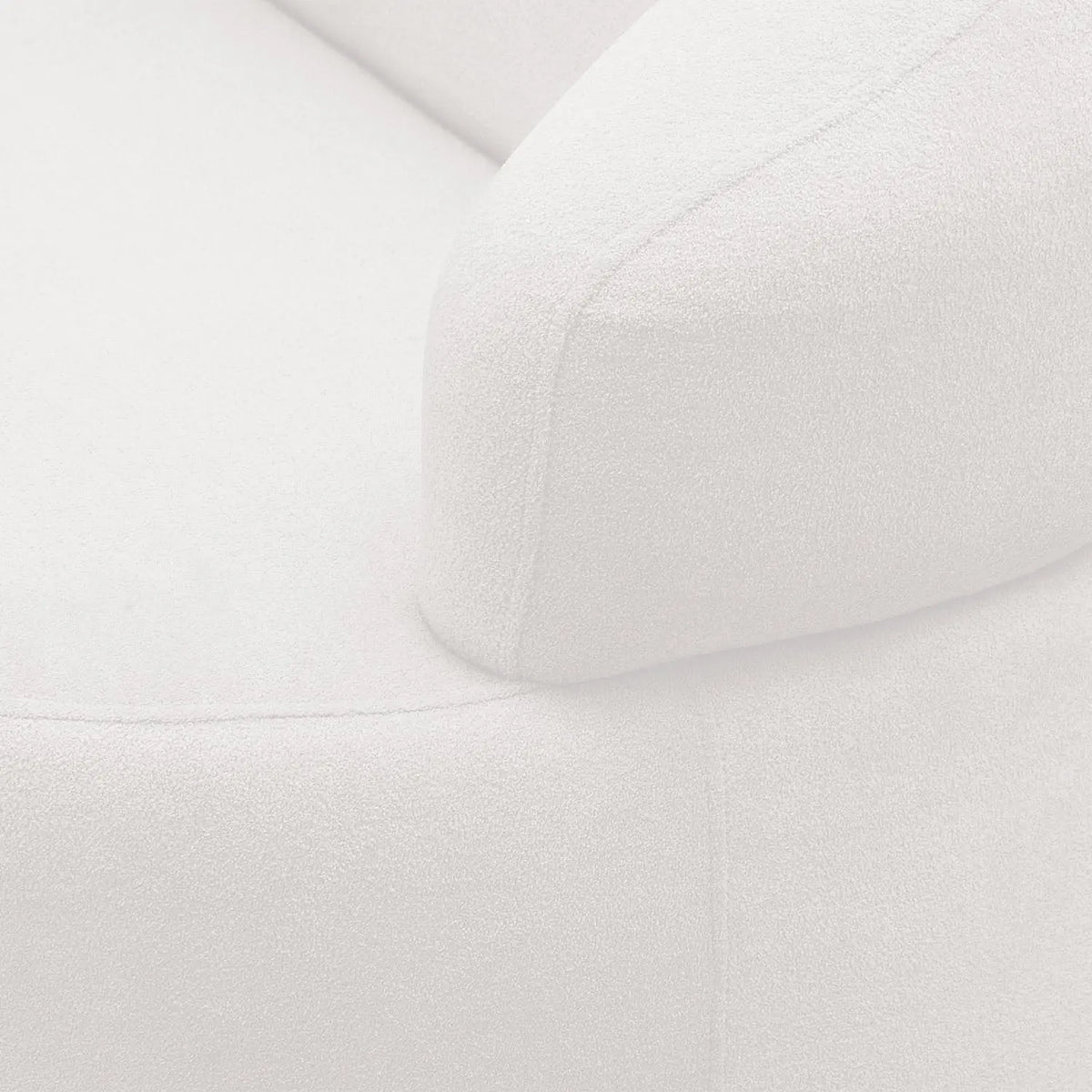 Homedock Sofá 2 Lugares Nicasia 140 cm - Bouclê Off White Ferguille Estofados