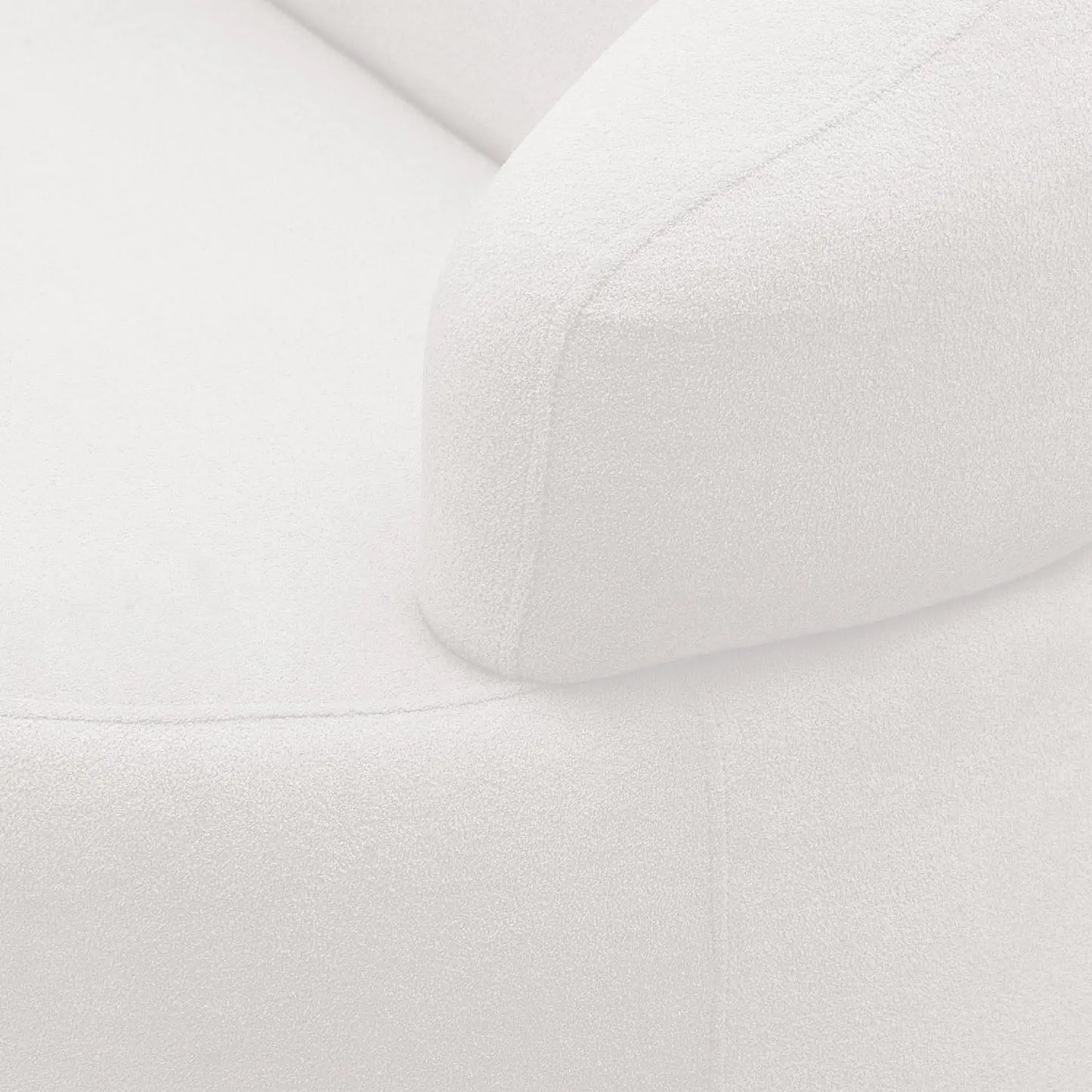 Homedock Sofá 2 Lugares Nicasia 140 cm - Bouclê Off White Ferguille Estofados