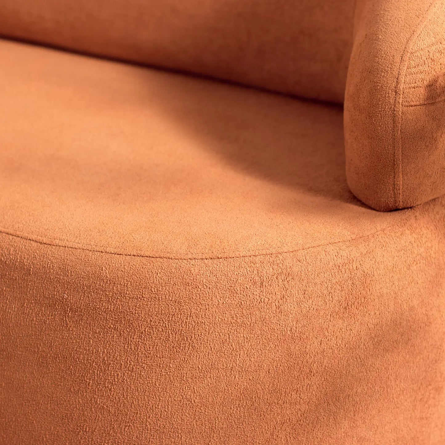 Homedock Sofá 2 Lugares Nicasia 140 cm - Bouclê Terracota Ferguille Estofados