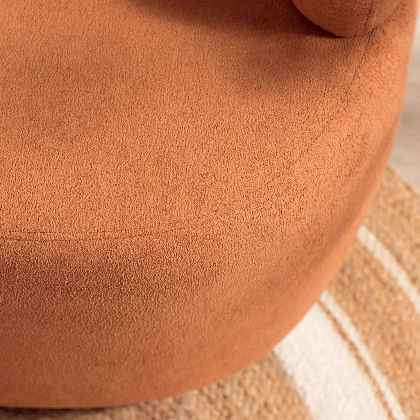 Homedock Sofá 2 Lugares Nicasia 140 cm - Bouclê Terracota Ferguille Estofados