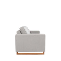 Homedock Sofá Madrid 218 cm  Linho Trama Cinza Primorflex