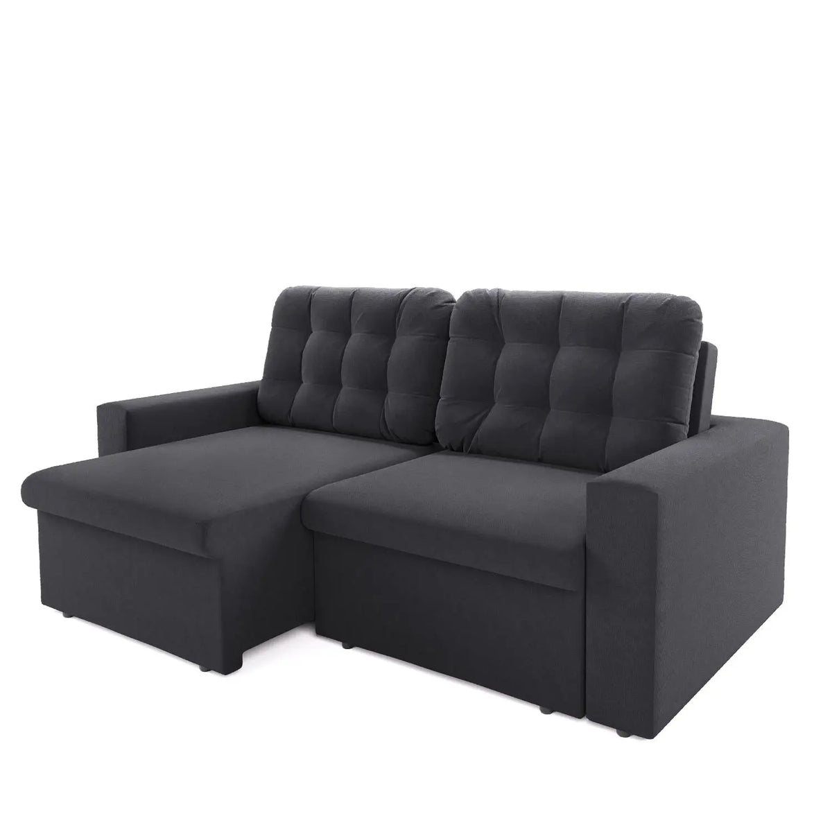 Homedock Sofá Retrátil Miller 180 cm - Suede Grafite Mundo