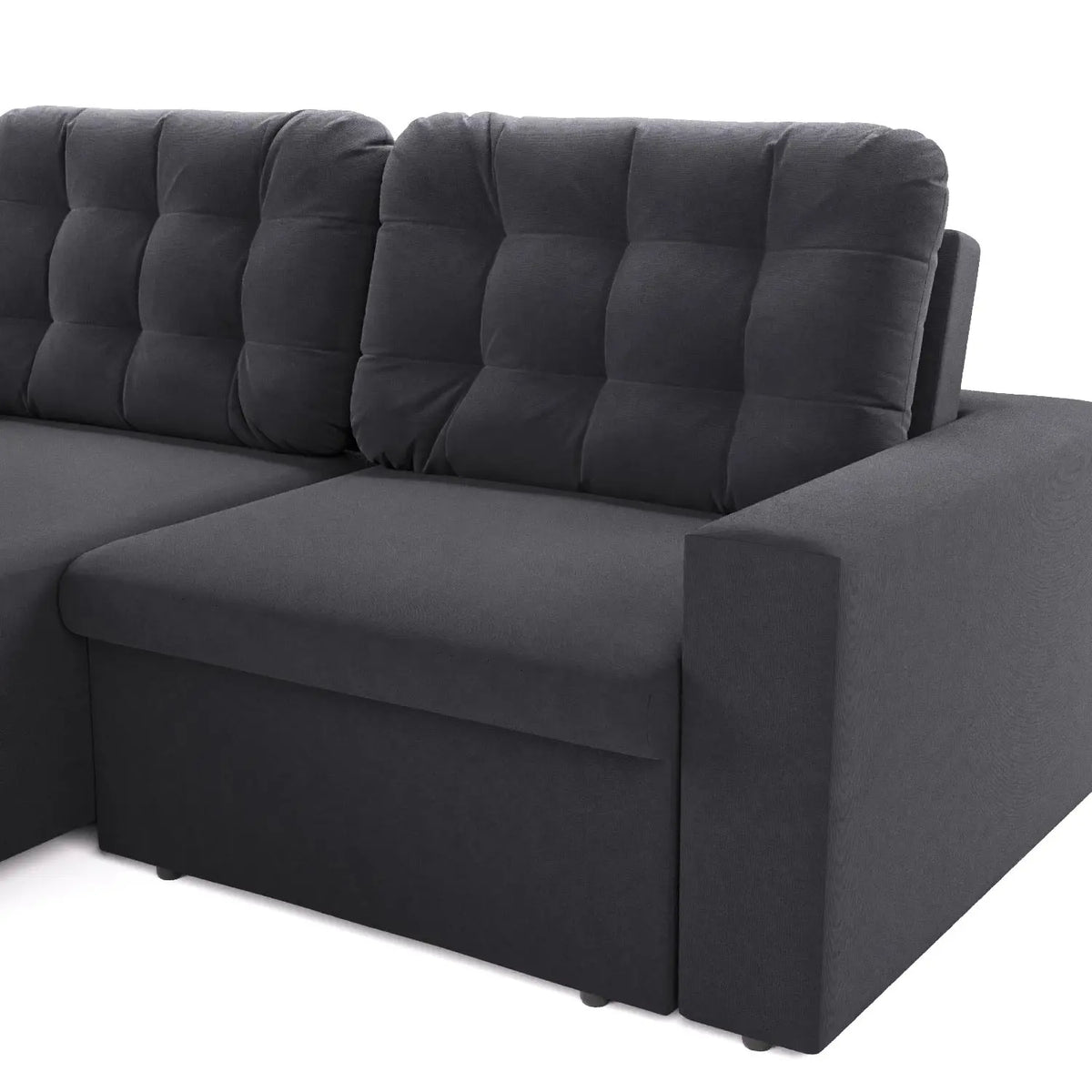 Homedock Sofá Retrátil Miller 180 cm - Suede Grafite Mundo