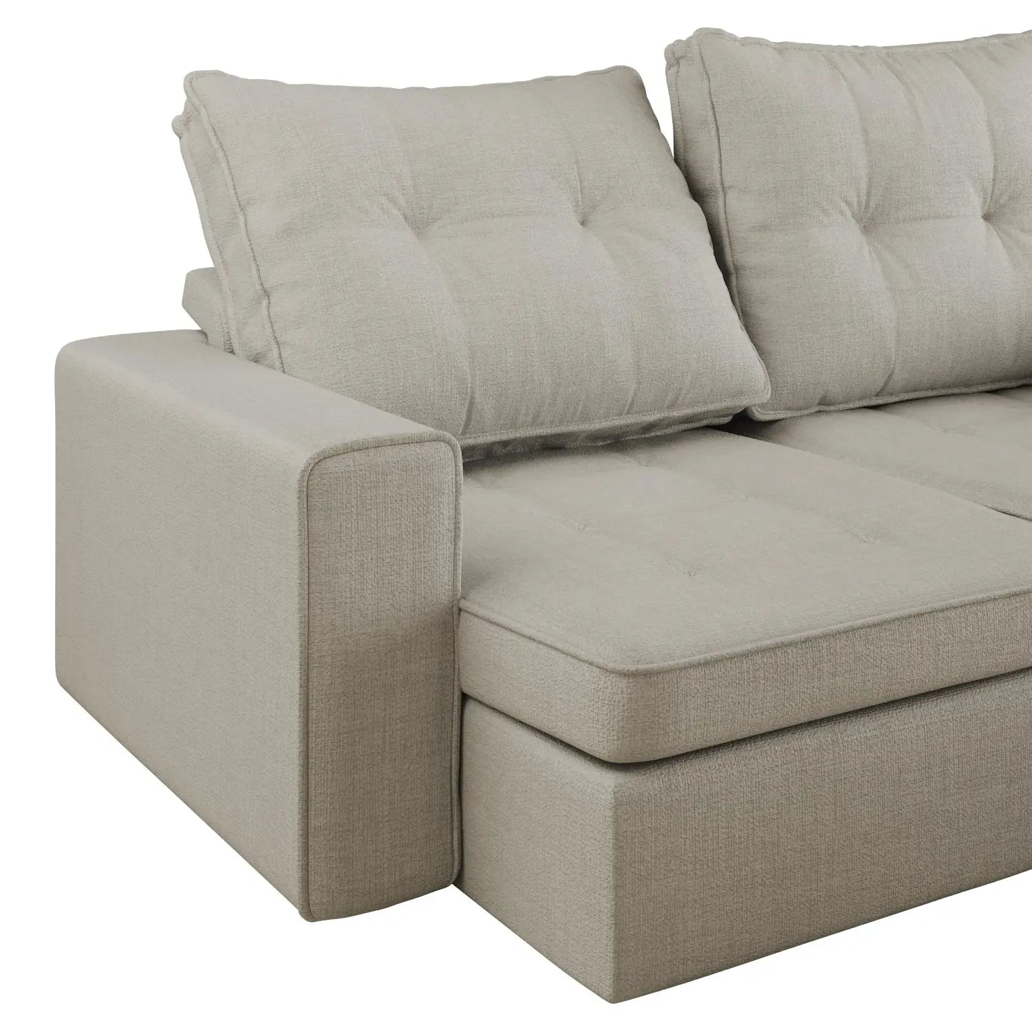 Homedock Sofá Retrátil Ronda 210 cm - Linho Areia Mundo