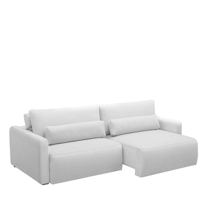 Homedock Sofá Retrátil e Reclinável 4 Lugares Raver 240 cm - Linho Off White Ferguille Estofados