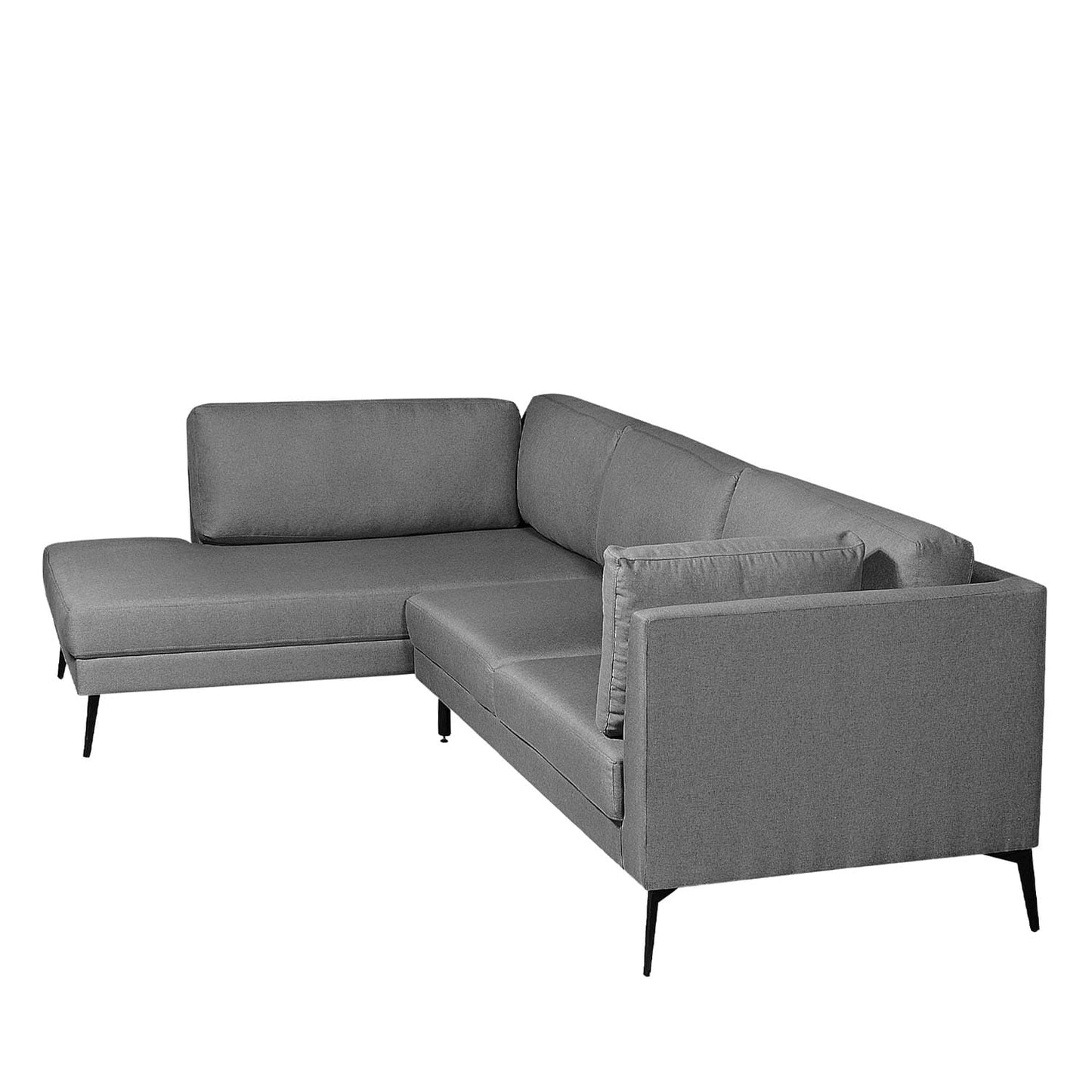 Sofá com Chaise Lado Esquerdo Addison 304 cm - Linho Cinza