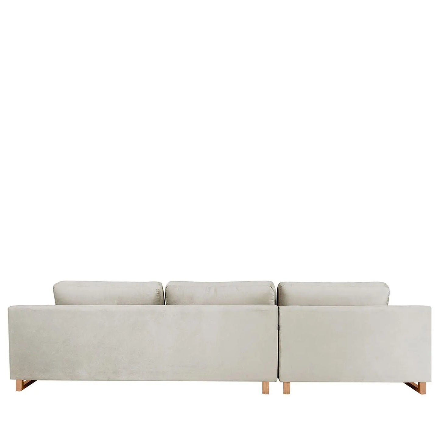 Homedock Sofá com Chaise Lado Esquerdo Mônaco 330 cm - Veludo Texturizado Off White Primorflex