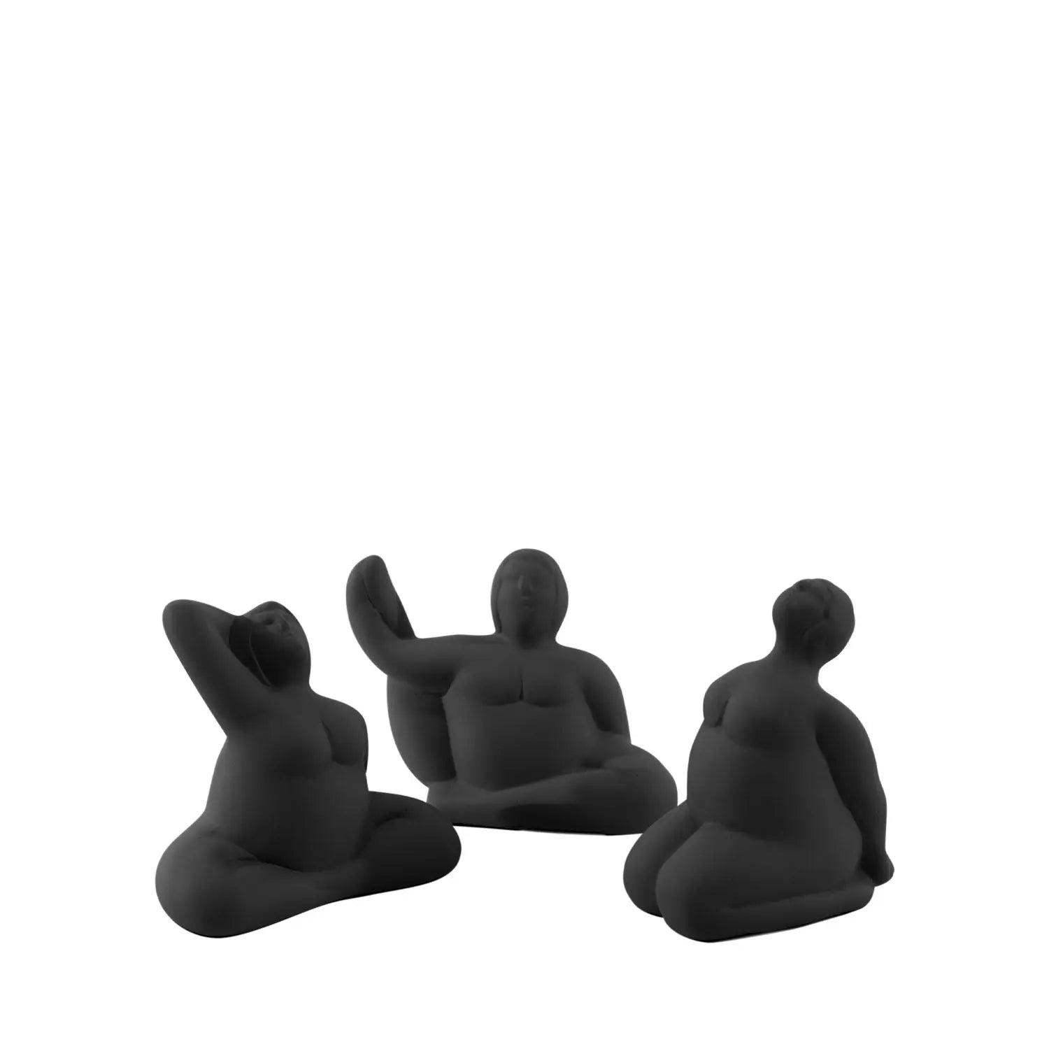 Homedock Trio Esculturas Madam Preto 14 cm Sara