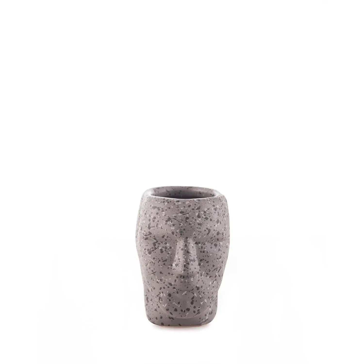 Homedock Vaso Decorativo Cerâmica Culver Cinza Granito 11 cm Ceramica