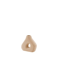 Homedock Vaso Decorativo Cerâmica Demin Bege 16 cm Sara