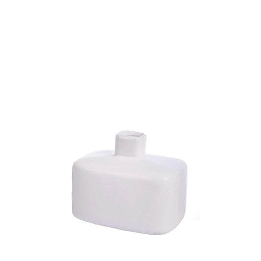 Homedock Vaso Decorativo Cerâmica Sollin Branco 9,5 cm Grillo