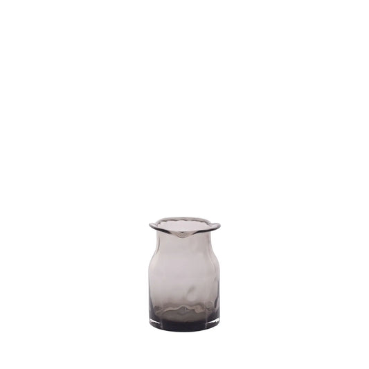 Homedock Vaso Decorativo de Vidro Coup Cinza 19 cm Nataluz