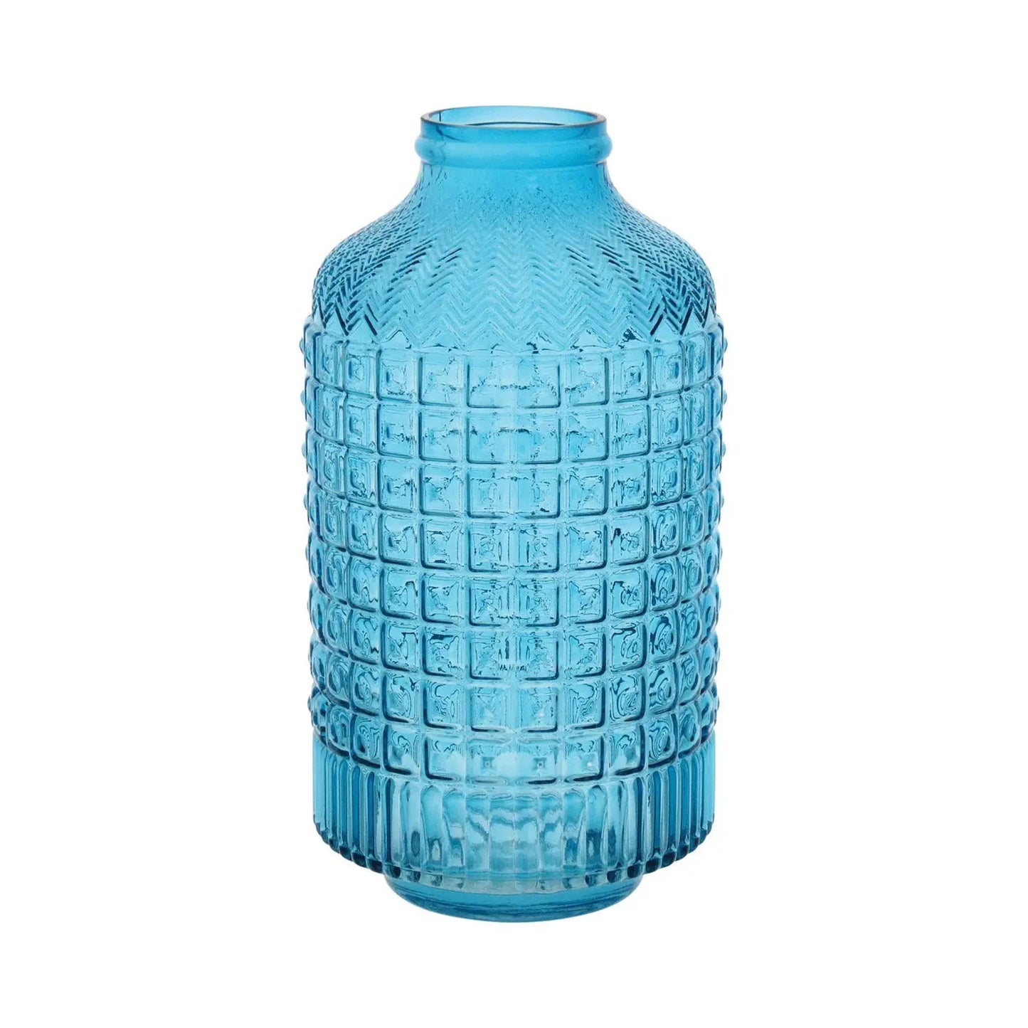 Homedock Vaso Decorativo de Vidro Eme Azul 33 cm GS Internacional