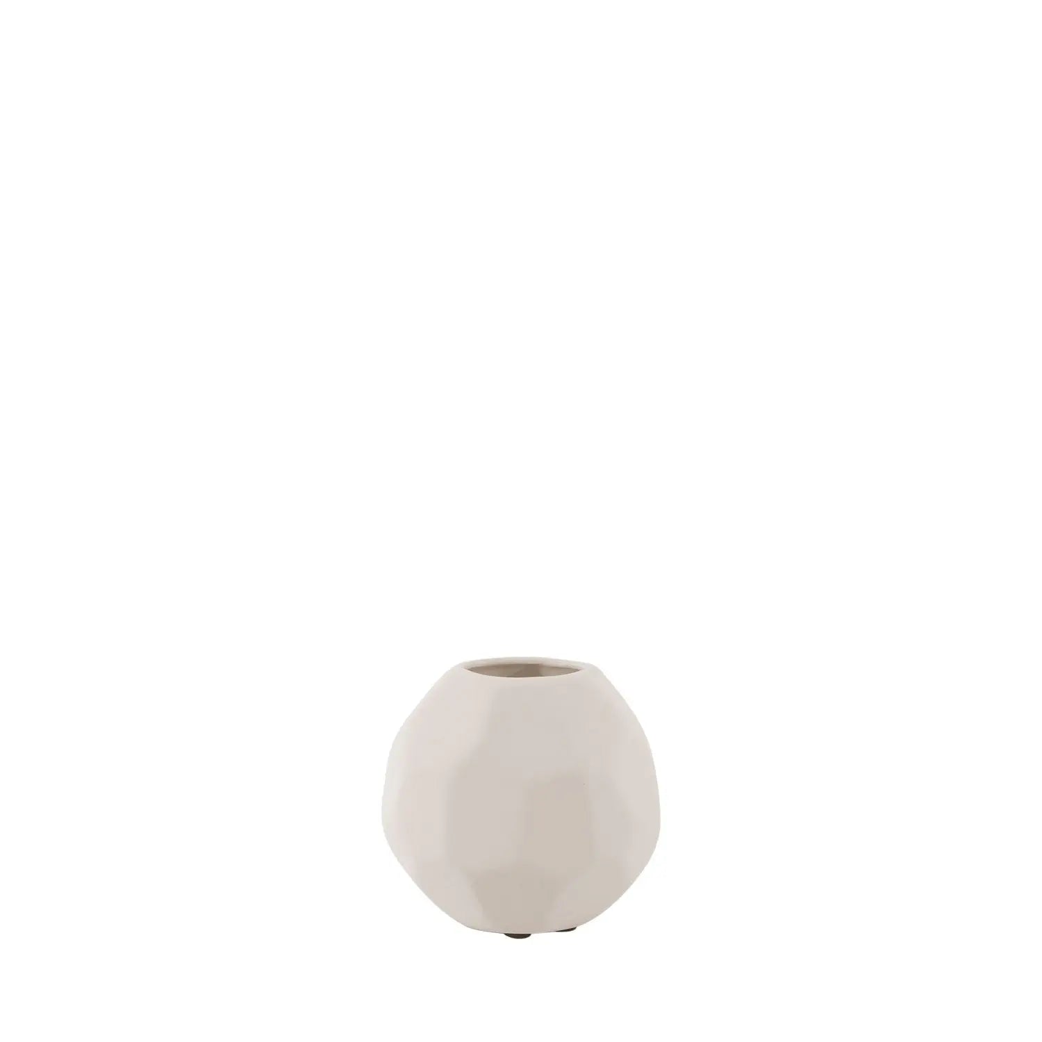 Homedock Vaso Decorativo em Cerâmica  Hexa Off White 13 cm DEVITRO