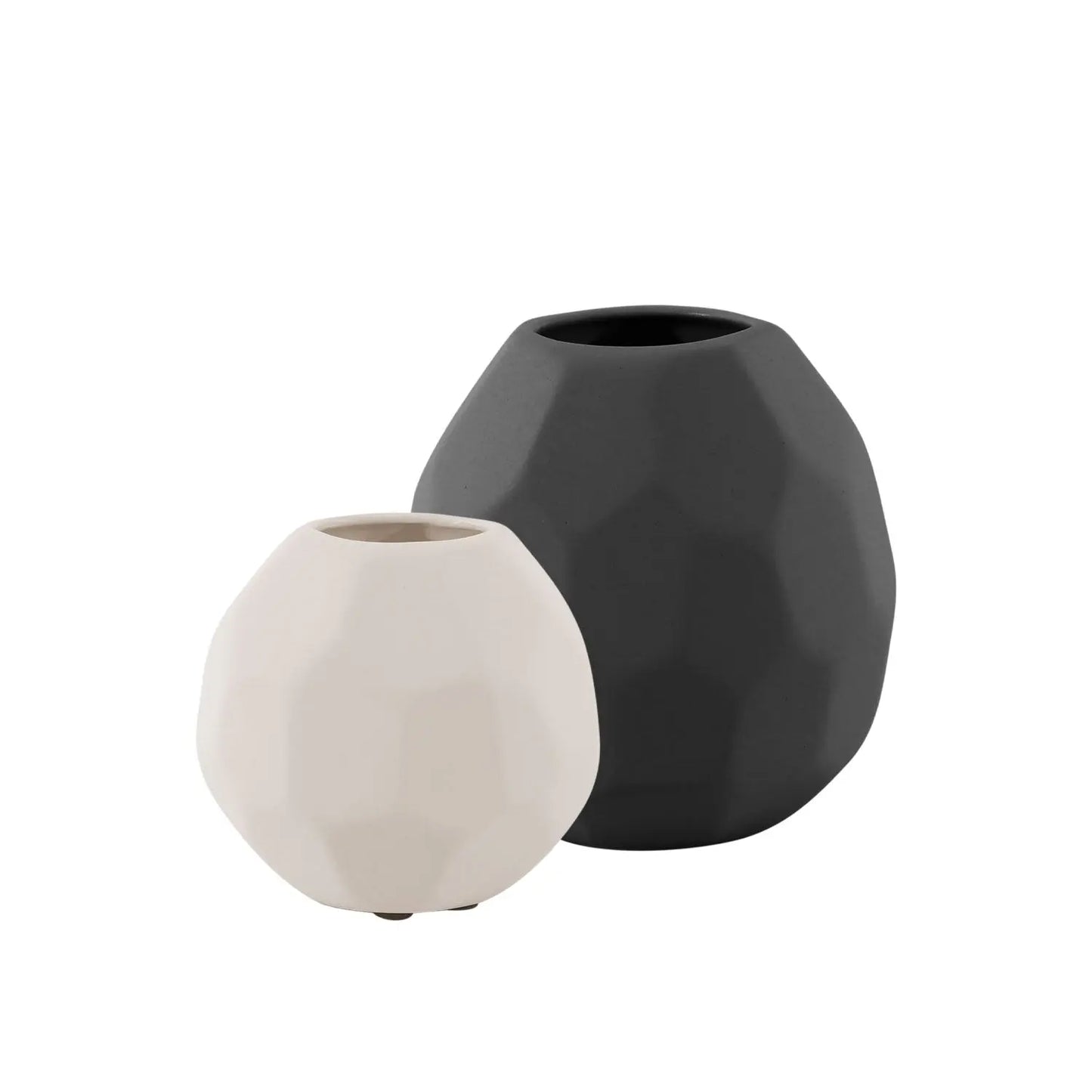 Homedock Vaso Decorativo em Cerâmica  Hexa Off White 13 cm DEVITRO