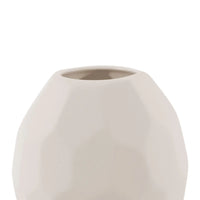 Homedock Vaso Decorativo em Cerâmica  Hexa Off White 16 cm DEVITRO